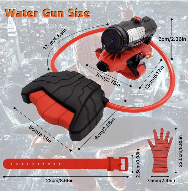 GUANTES DE SPIDERMAN LANZA AGUA